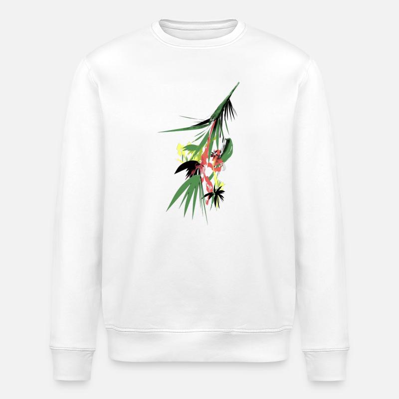 Tropical color explosion - Stanley/Stella ROLLER Unisex Organic Sweatshirt - white