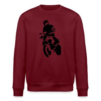 Bikershirt1300vektor - Stanley/Stella Unisex Bio-Sweatshirt ROLLER - Weiß - Vorne - Nik (191cm)