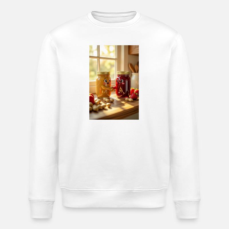 Jars de Confiture Amusants et Chaleureux - Sweat bio ROLLER Stanley/Stella Unisexe - blanc