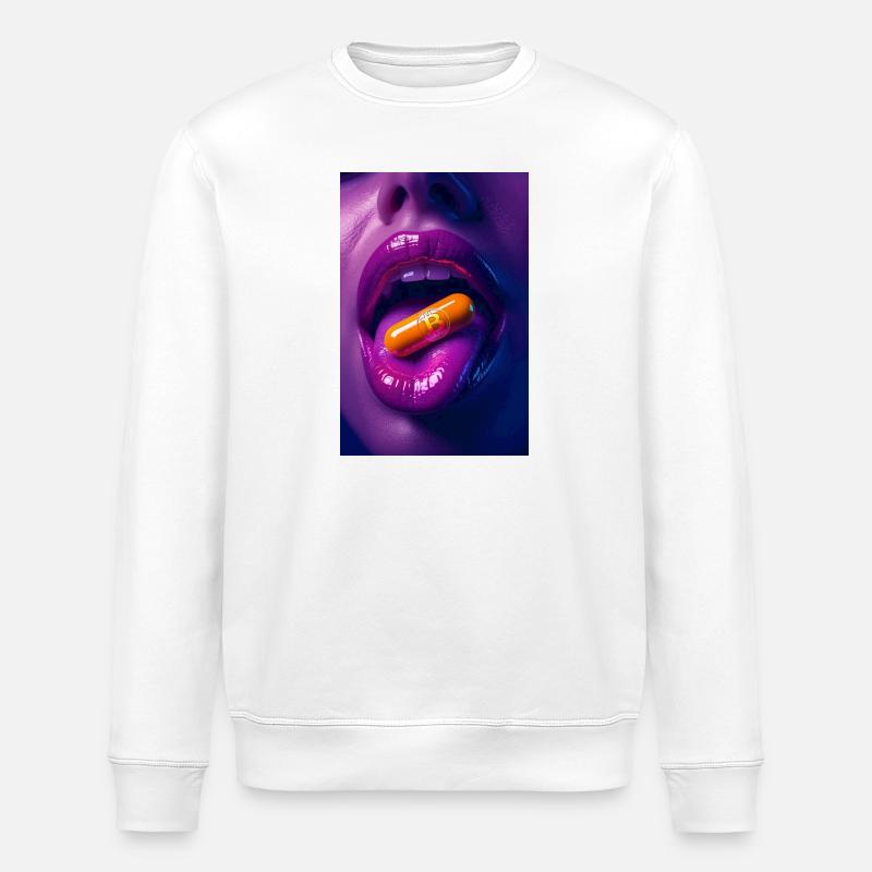 Orangepill night  - Stanley/Stella Unisex Bio-Sweatshirt ROLLER - Weiß