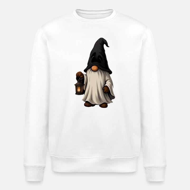 Märchenhafter Zauberer mit Laterne - Stanley/Stella Unisex Bio-Sweatshirt ROLLER - Weiß