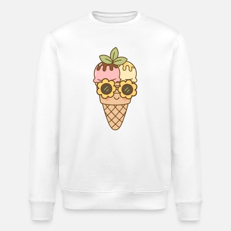 Glace - Sweat bio ROLLER Stanley/Stella Unisexe - blanc