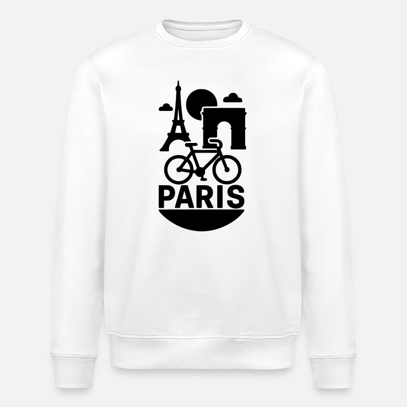 paris silhouette - Stanley/Stella Unisex Bio-Sweatshirt ROLLER - Weiß
