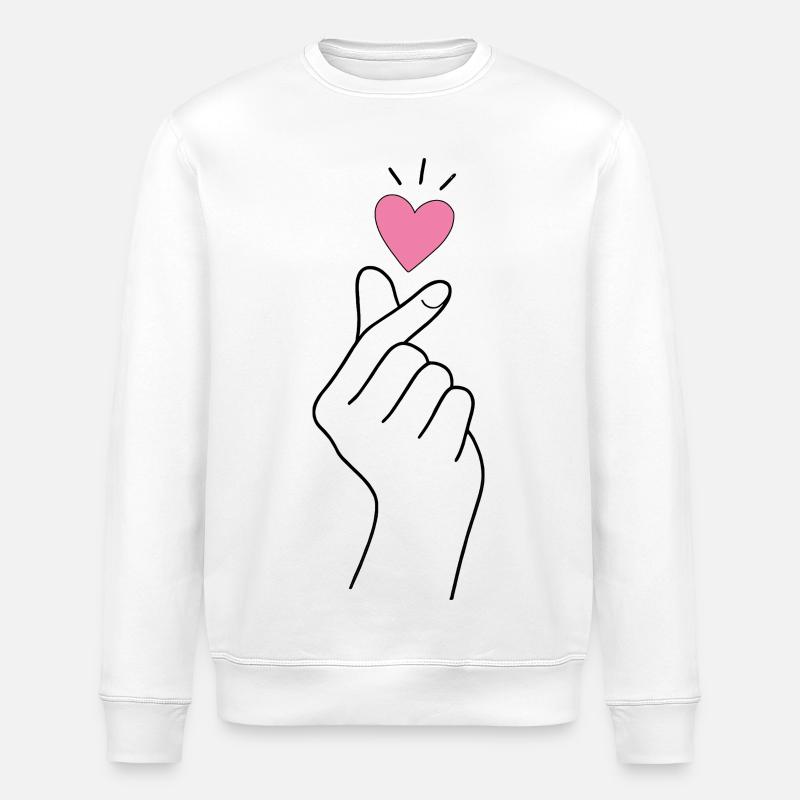 Cœur de doigt K-Pop - Sweat bio ROLLER Stanley/Stella Unisexe - blanc