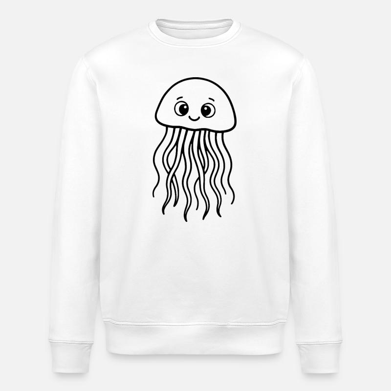 Méduse, Taureau de mer mignon - Sweat bio ROLLER Stanley/Stella Unisexe - blanc