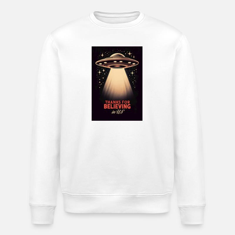 Thanks for believing - Stanley/Stella ROLLER Unisex Organic Sweatshirt - white