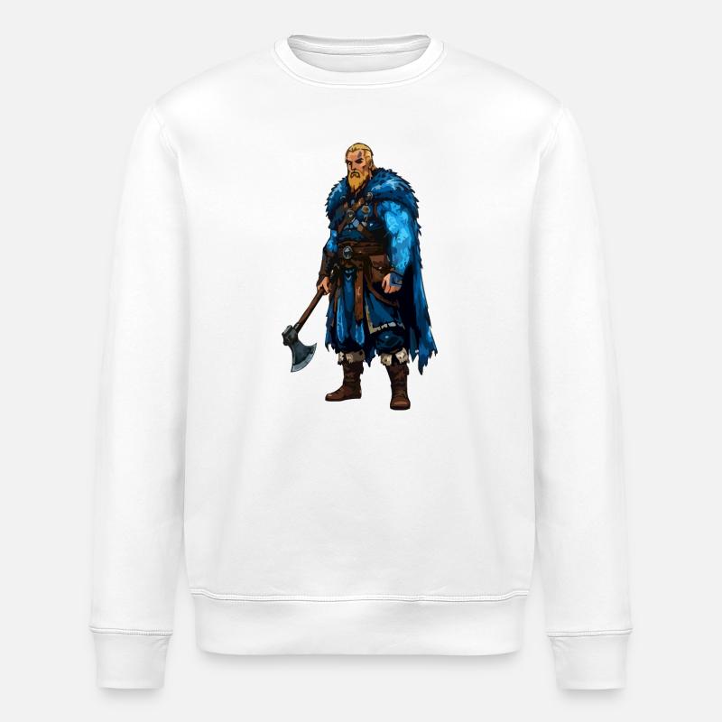 Wikinger Krieger - Stanley/Stella Unisex Bio-Sweatshirt ROLLER - Weiß