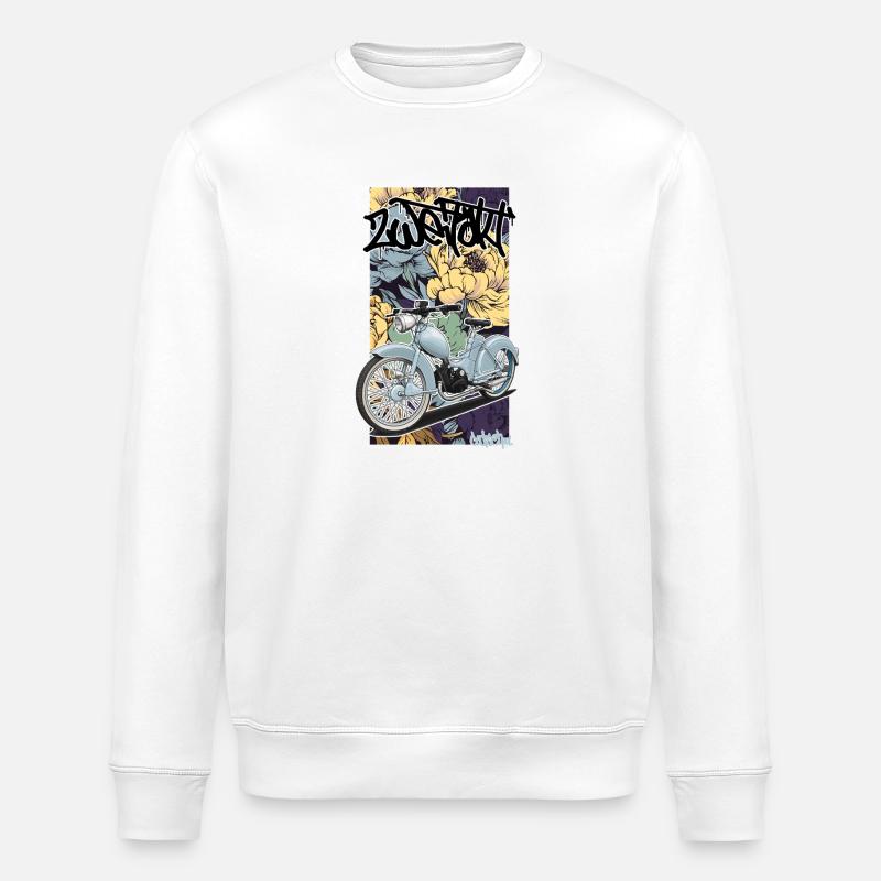 SR 2 (bleu clair) // Illustration - Sweat bio ROLLER Stanley/Stella Unisexe - blanc