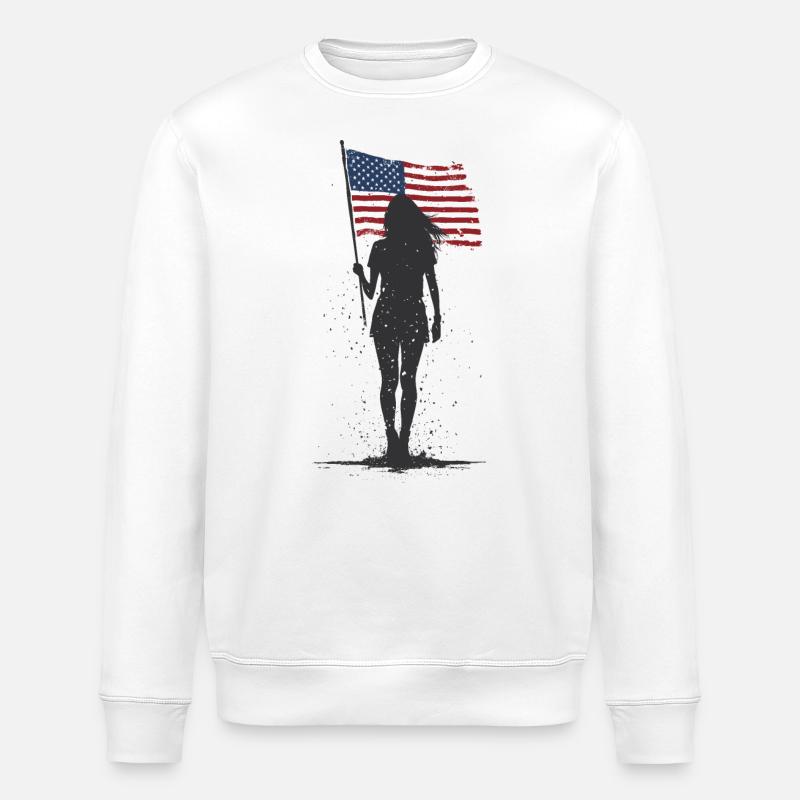 Lever le drapeau - Sweat bio ROLLER Stanley/Stella Unisexe - blanc