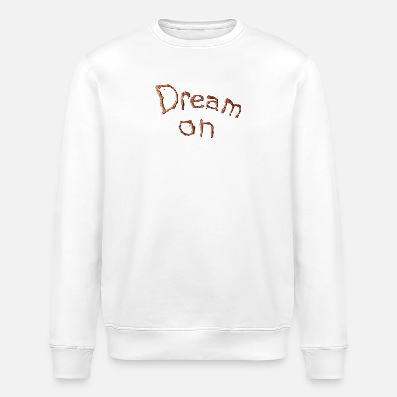 Dream on Copper Artwork - Stanley/Stella ROLLER Unisex Organic Sweatshirt - white