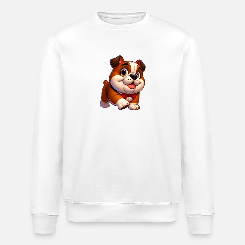 bouledogue anglais - Sweat bio ROLLER Stanley/Stella Unisexe - blanc