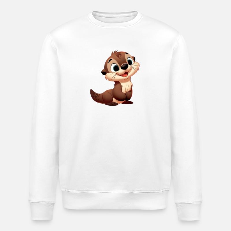 otter - Stanley/Stella ROLLER Unisex Organic Sweatshirt - white