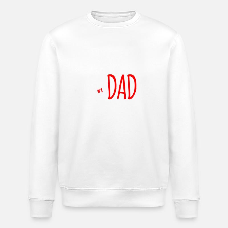 Best Dad Ever - Stanley/Stella ROLLER Unisex Organic Sweatshirt - white
