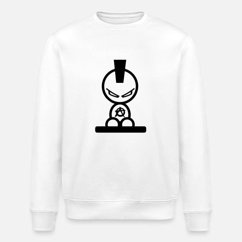 anarchie - Stanley/Stella Unisex Bio-Sweatshirt ROLLER - Weiß