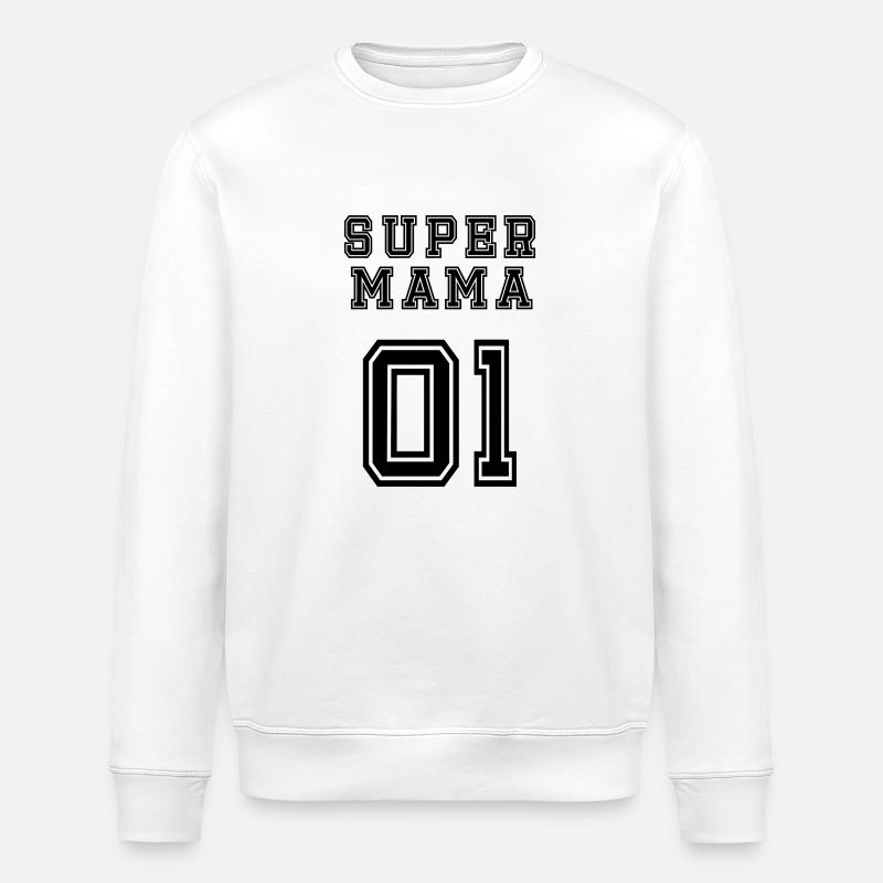 Supermama - Stanley/Stella Unisex Bio-Sweatshirt ROLLER - Weiß