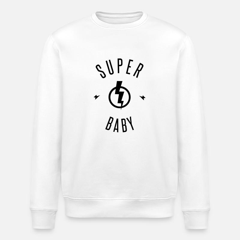 SUPER BABY - Stanley/Stella Unisex Bio-Sweatshirt ROLLER - Weiß