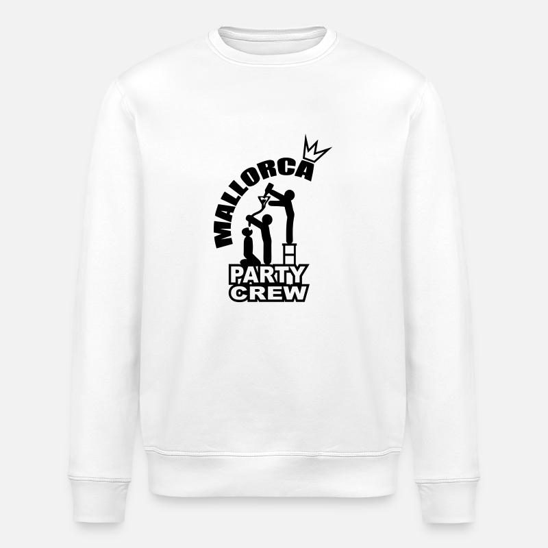 Mallorca Party Crew Malle - Stanley/Stella ROLLER Unisex Organic Sweatshirt - white