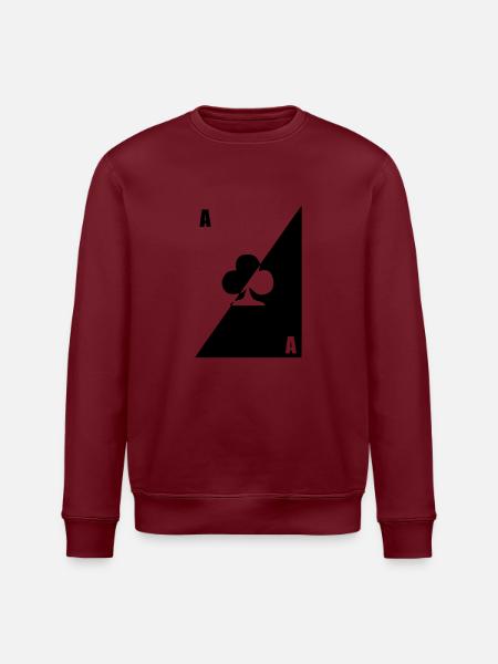 map as black white clover - Stanley/Stella ROLLER Unisex Organic Sweatshirt - white