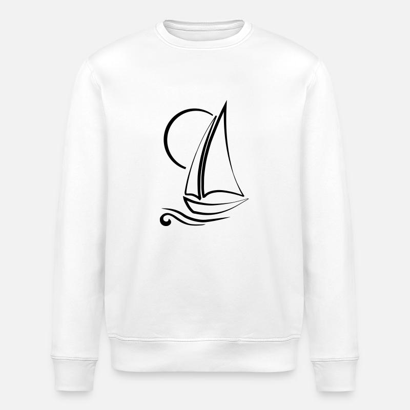 Sailboat Segelboot - Sweat bio ROLLER Stanley/Stella Unisexe - blanc