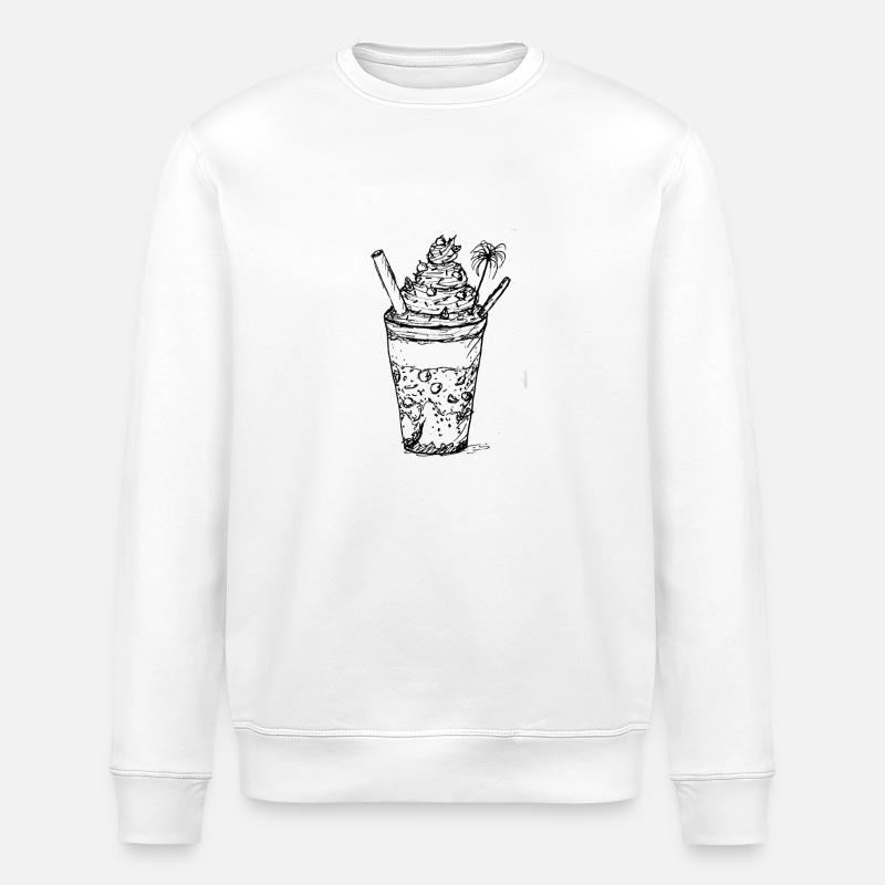 Fresh fruit shake - Stanley/Stella ROLLER Unisex Organic Sweatshirt - white