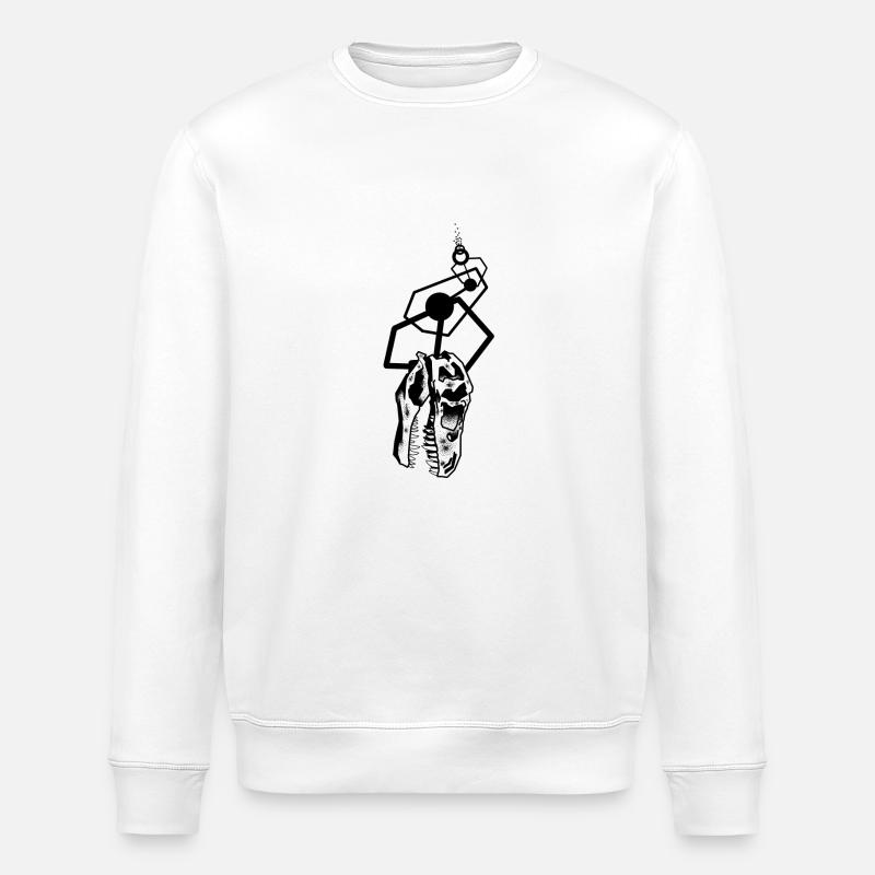 t-rex - Stanley/Stella Unisex Bio-Sweatshirt ROLLER - Weiß