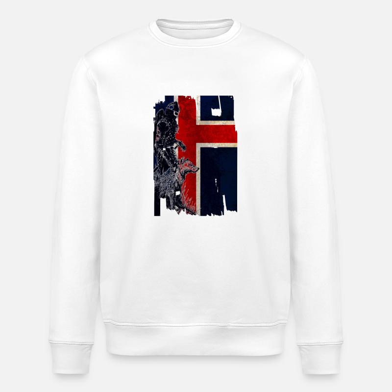 Wikinger Wolfsinsel - Stanley/Stella Unisex Bio-Sweatshirt ROLLER - Weiß