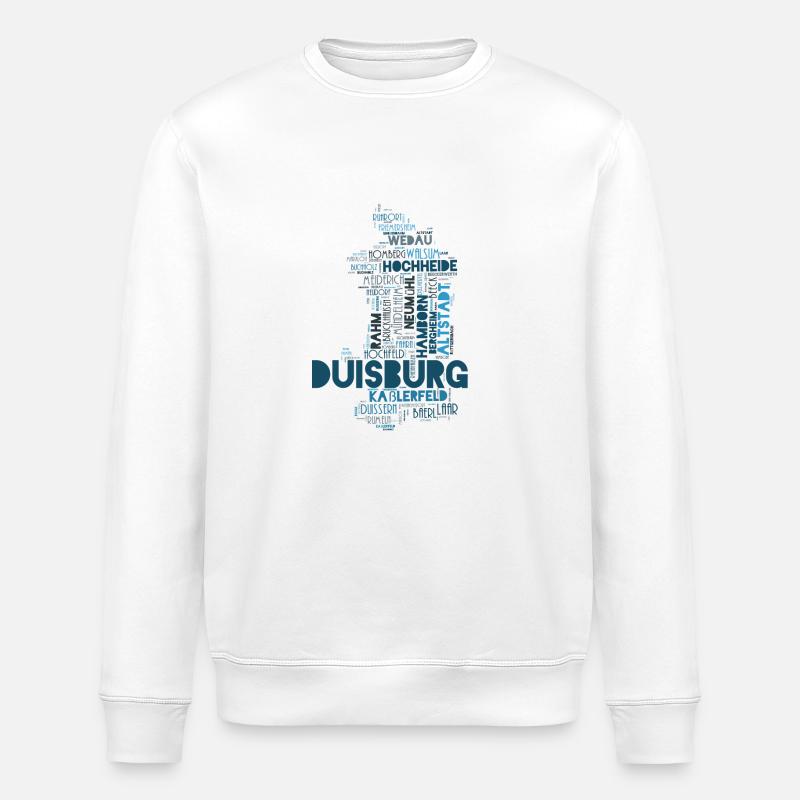 Duisburg in Wörtern - Stanley/Stella Unisex Bio-Sweatshirt ROLLER - Weiß