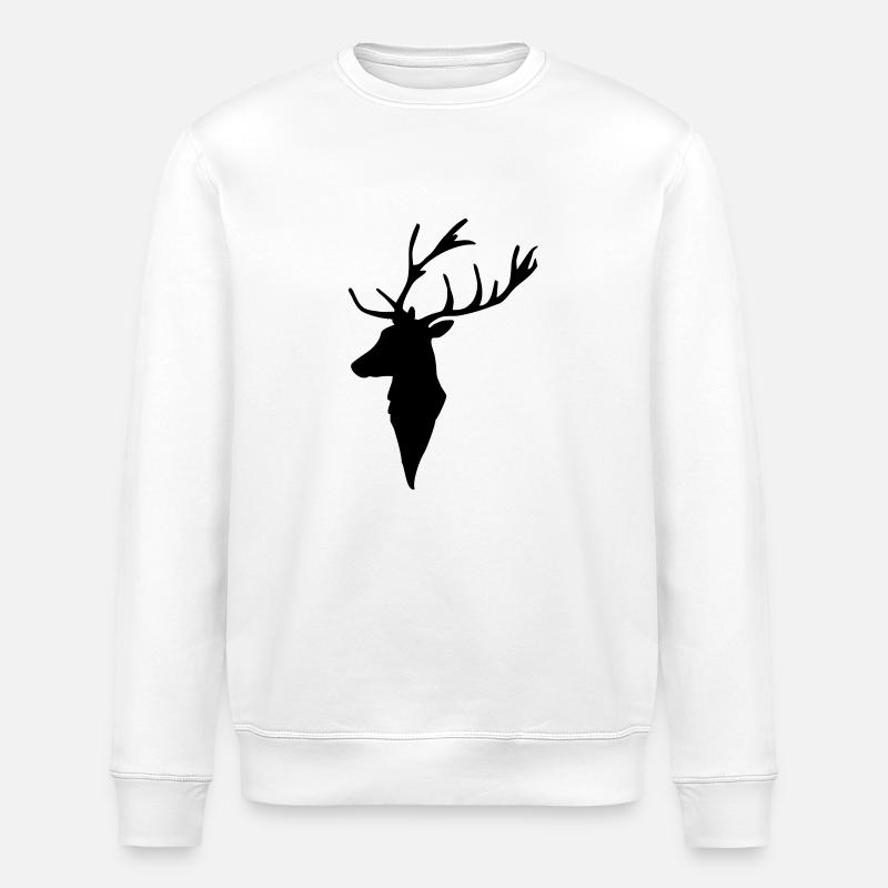 Hirsche - Stanley/Stella Unisex Bio-Sweatshirt ROLLER - Weiß