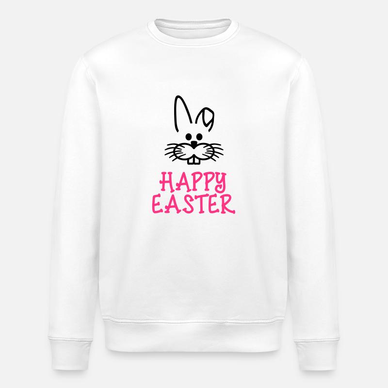 Happy Easter - Sweat bio ROLLER Stanley/Stella Unisexe - blanc