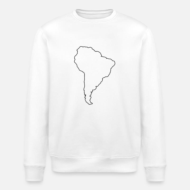 south_america_01 - Stanley/Stella Unisex Bio-Sweatshirt ROLLER - Weiß