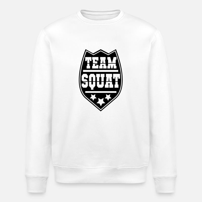 team_squat_3_1f - Stanley/Stella Unisex Bio-Sweatshirt ROLLER - Weiß