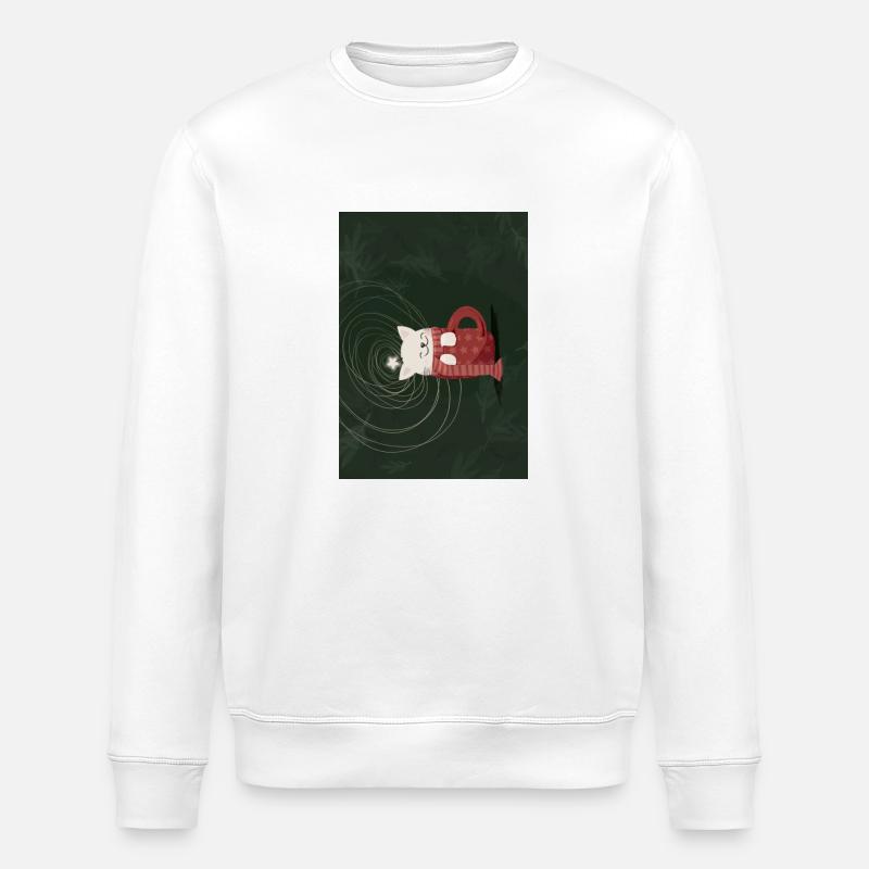Weihnachtskätzchen - Stanley/Stella Unisex Bio-Sweatshirt ROLLER - Weiß