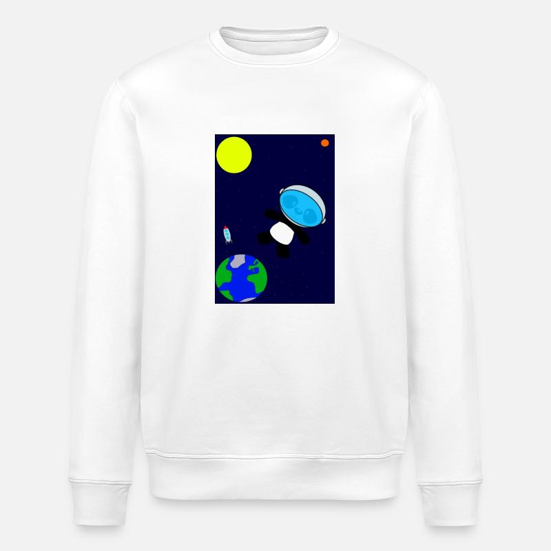 Kosmo Panda - Stanley/Stella Unisex Bio-Sweatshirt ROLLER - Weiß