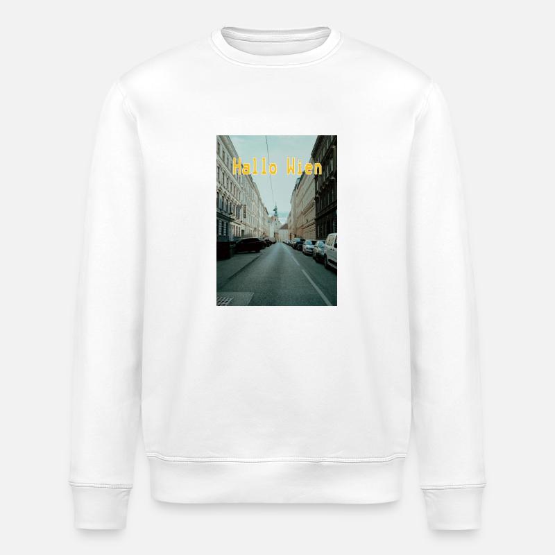 HalloWien - Stanley/Stella Unisex Bio-Sweatshirt ROLLER - Weiß