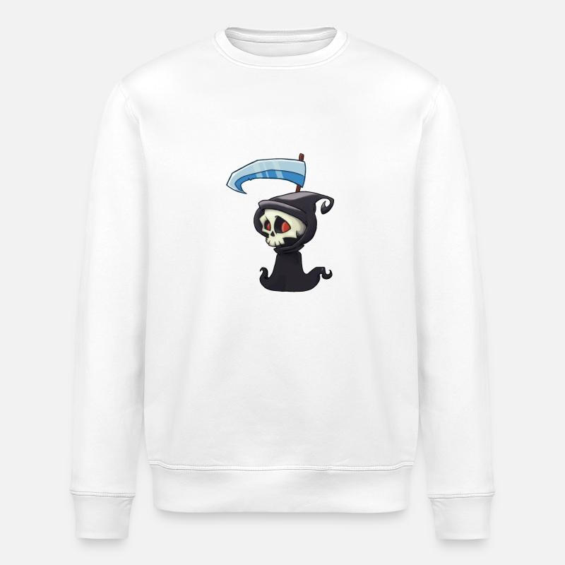 Crâne de la mort - Sweat bio ROLLER Stanley/Stella Unisexe - blanc
