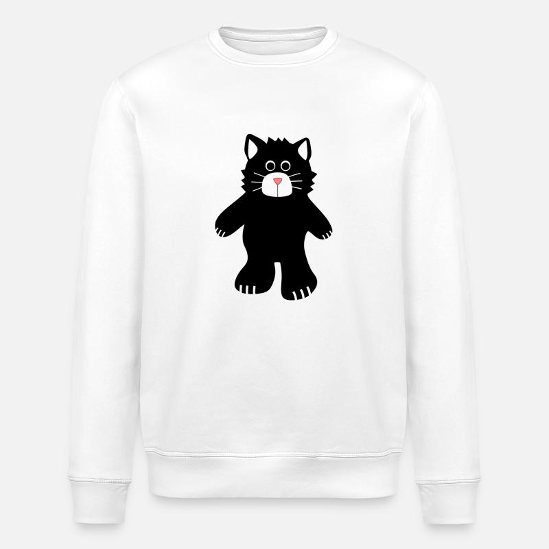 chat noir - Stanley/Stella Unisex Bio-Sweatshirt ROLLER - Weiß
