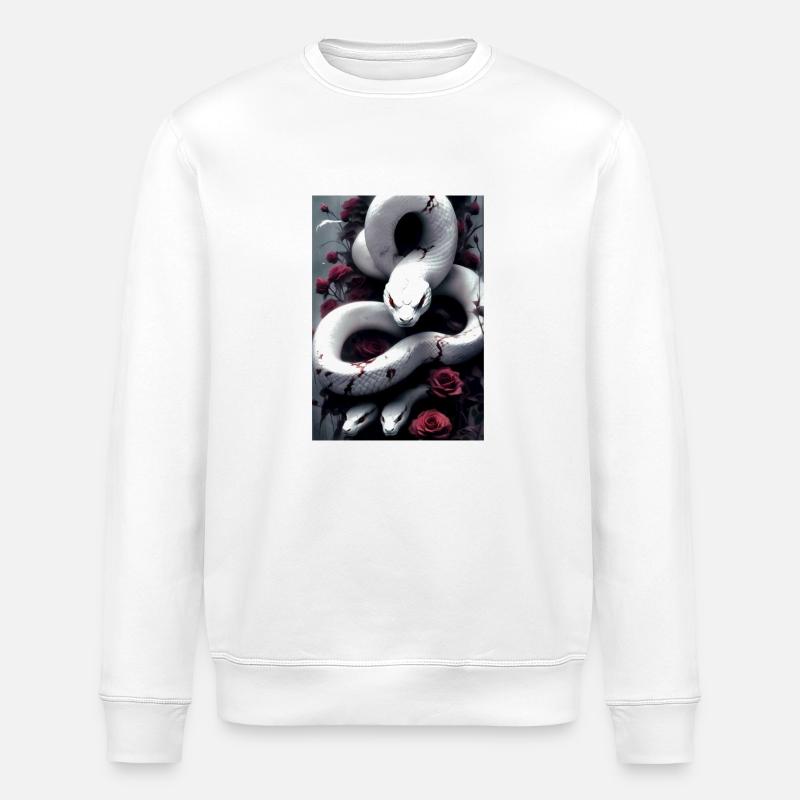 schlange - Stanley/Stella Unisex Bio-Sweatshirt ROLLER - Weiß