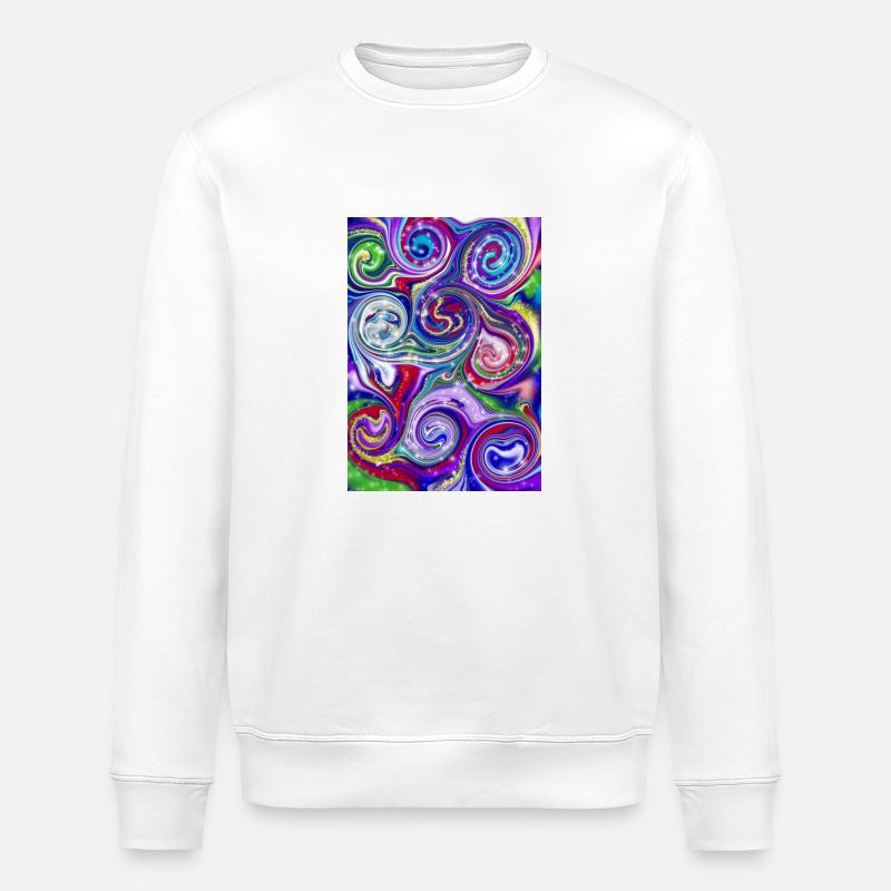 Magic Spirals - Stanley/Stella Unisex Bio-Sweatshirt ROLLER - Weiß
