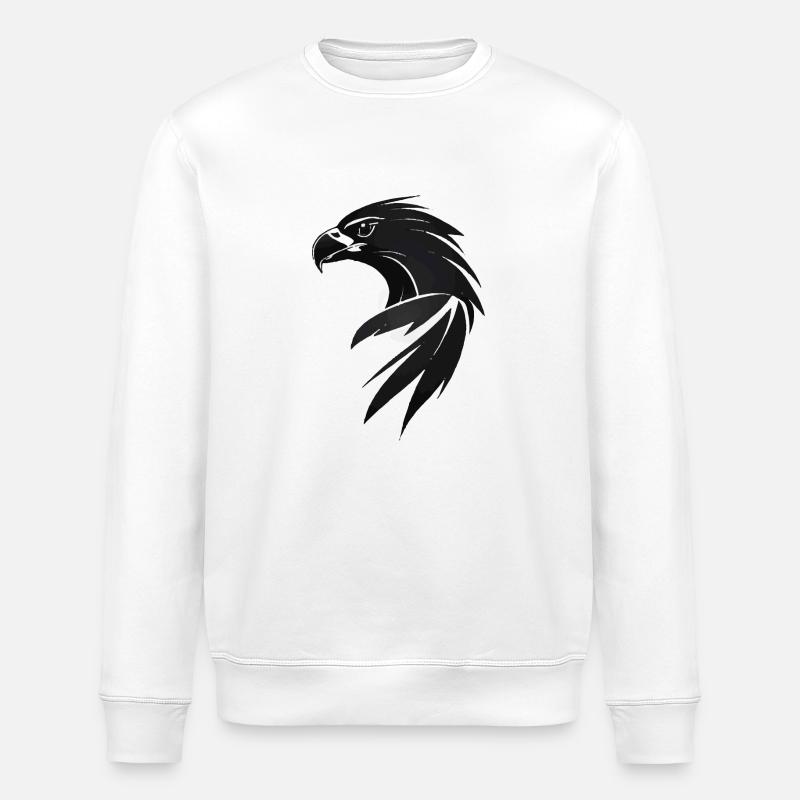 Adler Greifvogel Kopf - Stanley/Stella Unisex Bio-Sweatshirt ROLLER - Weiß