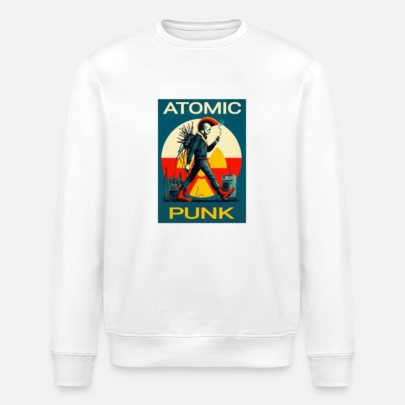 ATOMIC PUNK - Stanley/Stella Unisex Bio-Sweatshirt ROLLER - Weiß