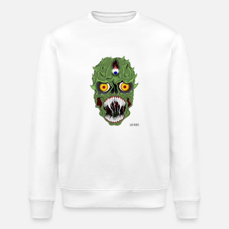 Zombie alien - Stanley/Stella Unisex Bio-Sweatshirt ROLLER - Weiß