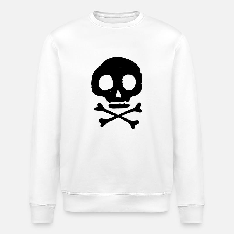 Schädel & Knochen - Stanley/Stella Unisex Bio-Sweatshirt ROLLER - Weiß