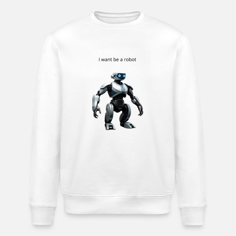 Roboter - Stanley/Stella Unisex Bio-Sweatshirt ROLLER - Weiß
