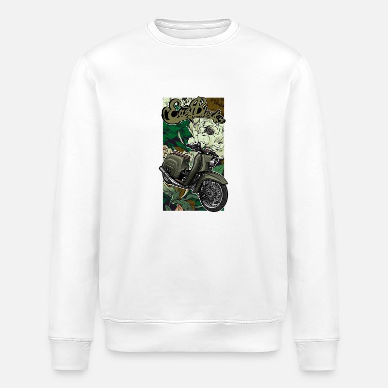 Schwalbe KR51/1 // Illustration - Stanley/Stella Unisex Bio-Sweatshirt ROLLER - Weiß