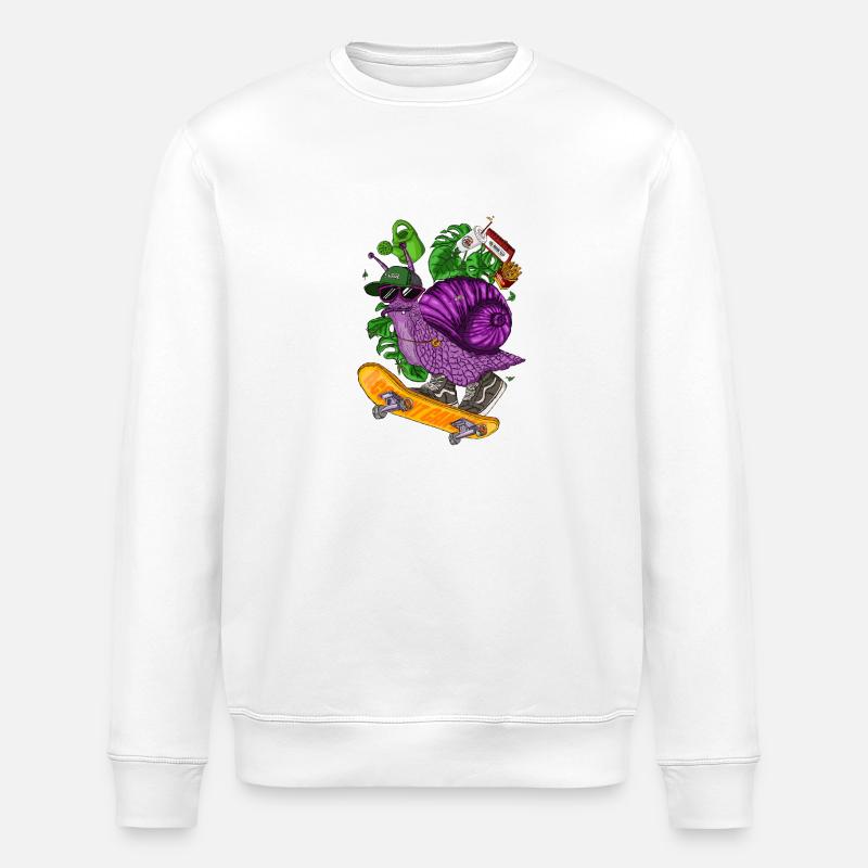 Snail - Stanley/Stella Unisex Bio-Sweatshirt ROLLER - Weiß