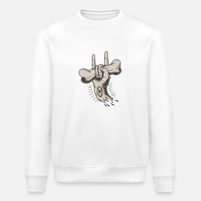 HANDFELSEN - Stanley/Stella Unisex Bio-Sweatshirt ROLLER - Weiß