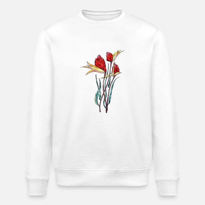Fleur - Sweat bio ROLLER Stanley/Stella Unisexe - blanc