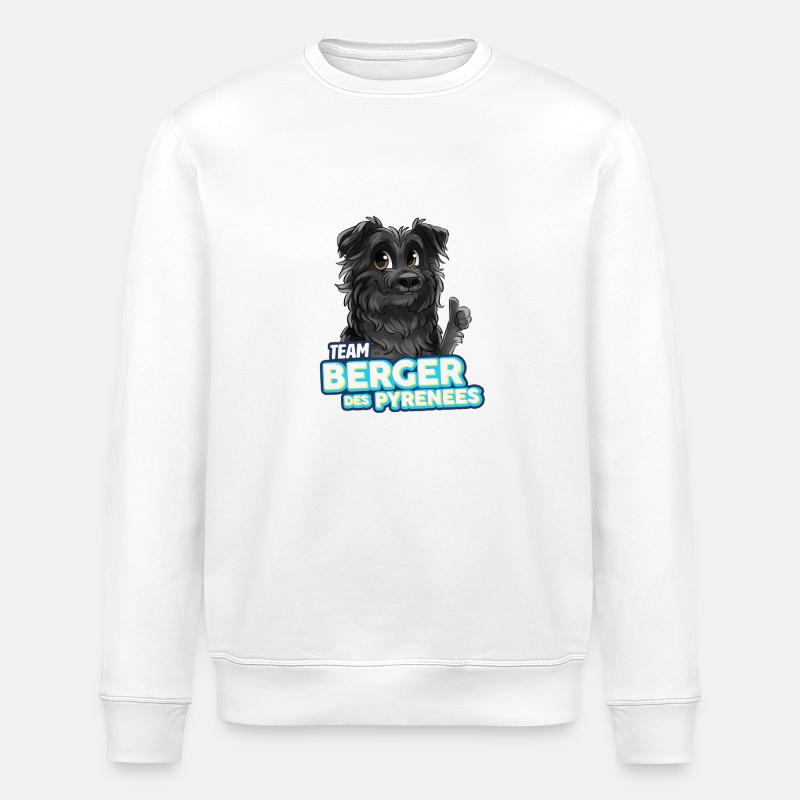TEAM Berger des Pyrénées - Noir - Sweat bio ROLLER Stanley/Stella Unisexe - blanc