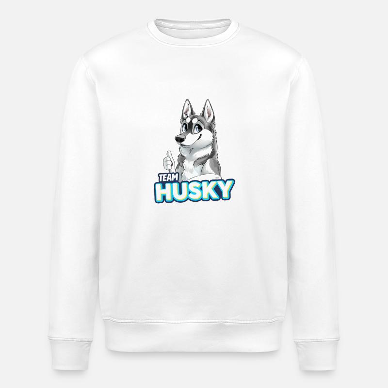 TEAM Husky - Grau - Stanley/Stella Unisex Bio-Sweatshirt ROLLER - Weiß