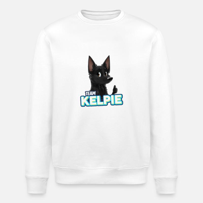 TEAM Kelpie - Schwarz - Stanley/Stella Unisex Bio-Sweatshirt ROLLER - Weiß